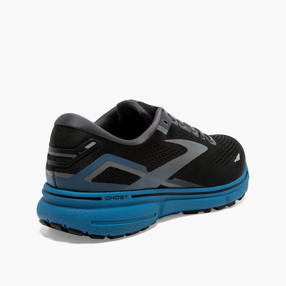 Chaussures Running Route Brooks Ghost 15 Noir Bleu Homme | YOI-6043100